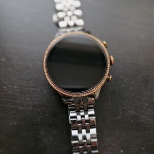 Fossil Rose Gold and Silver Smartwatch